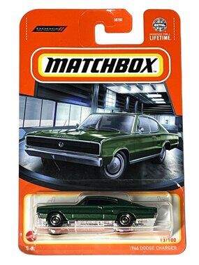 2023 Matchbox 1966 Dodge Charger Green Muscle Car 13/100 NOC
